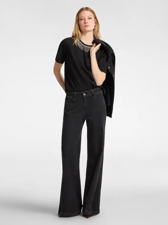 Elena Mirò T-shirt Donna Nero 2521697 miniatura 3