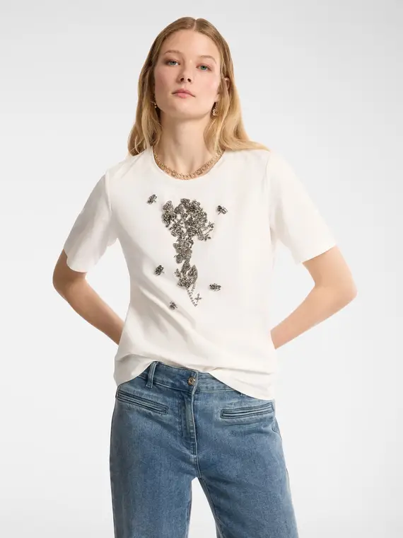 Elena Mirò T-shirt Donna Bianco 2521699