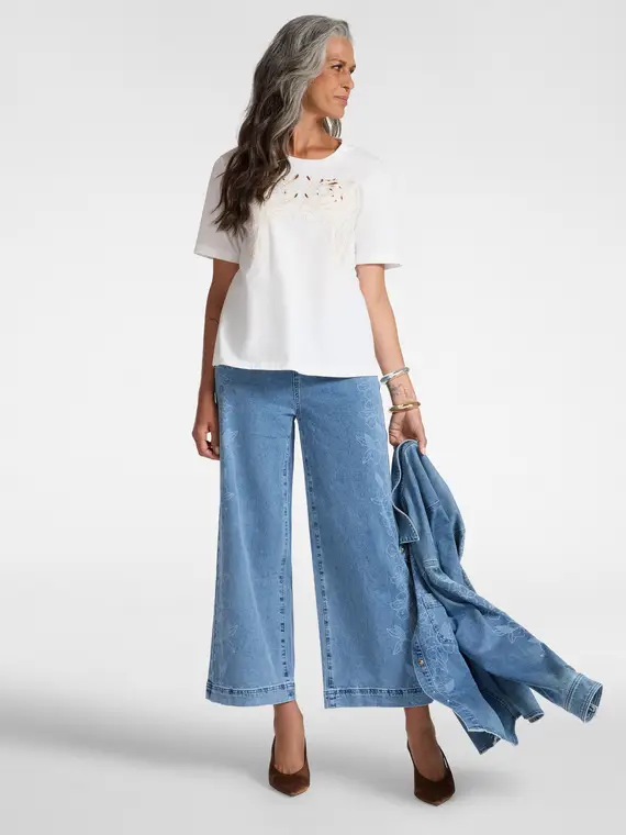 Elena Mirò T-shirt Donna Bianco 4267482 miniatura 3