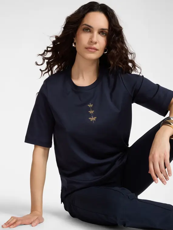 Elena Mirò T-shirt Donna Blu 4179054