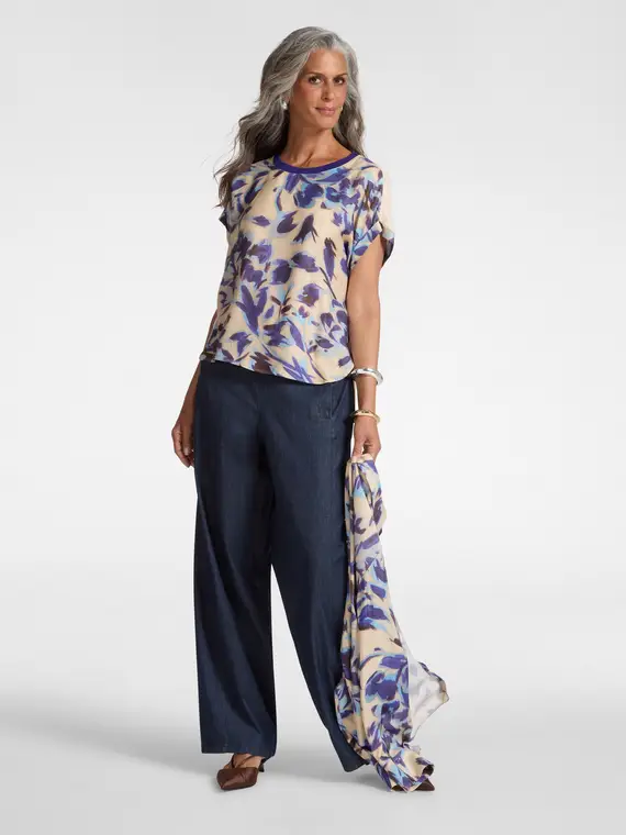 Elena Mirò T-shirt Donna Viola 4345229 miniatura 3