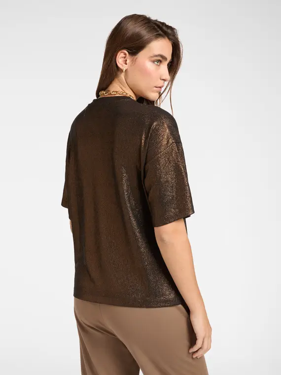 Elena Mirò T-shirt Donna Marrone 3779149 miniatura 2