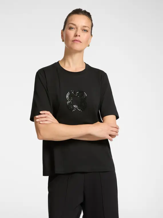 Elena Mirò T-shirt Donna Nero 2521695