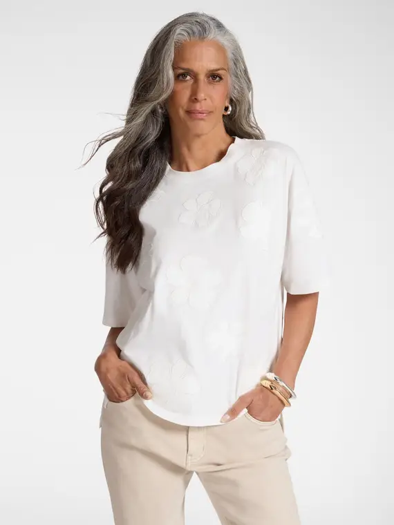 Elena Mirò T-shirt Donna Bianco 4345230 miniatura 3