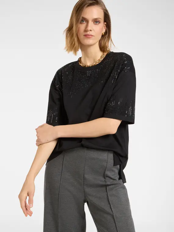 Elena Mirò T-shirt Donna Nero 3670901