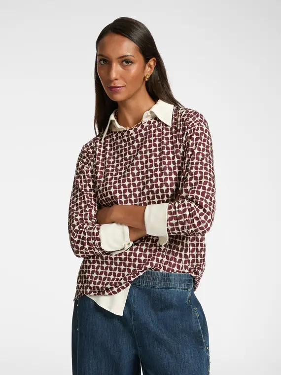 Elena Mirò T-shirt Donna Bordeaux 4245108