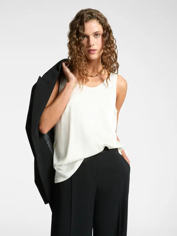 Elena Mirò Top Donna Bianco 4245082