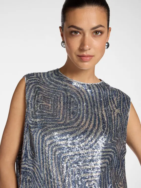 Elena Mirò Top Donna Grigio 4345222 miniatura 3