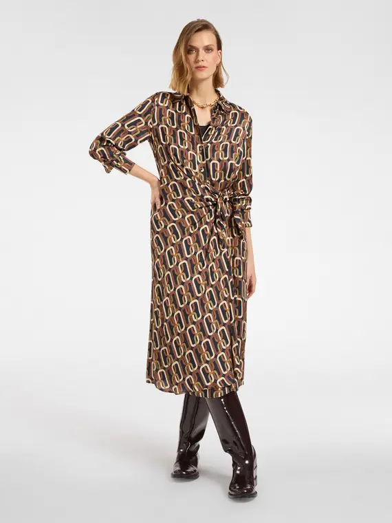 Wrap dress stampato Donna miniatura 3