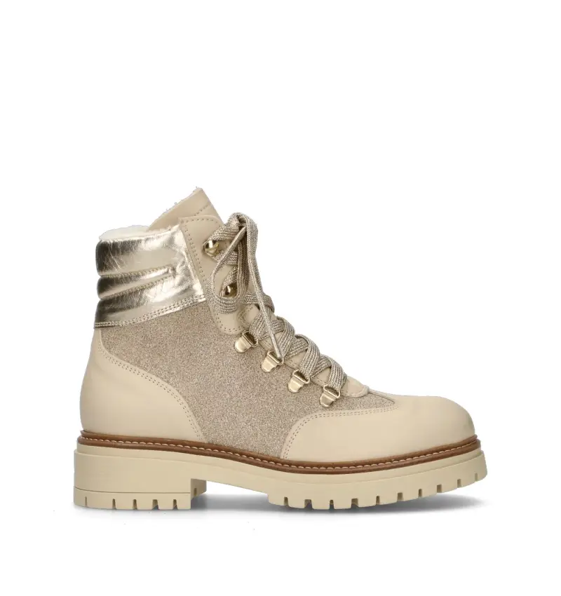 Elena Pantaloni di pelle donna beige