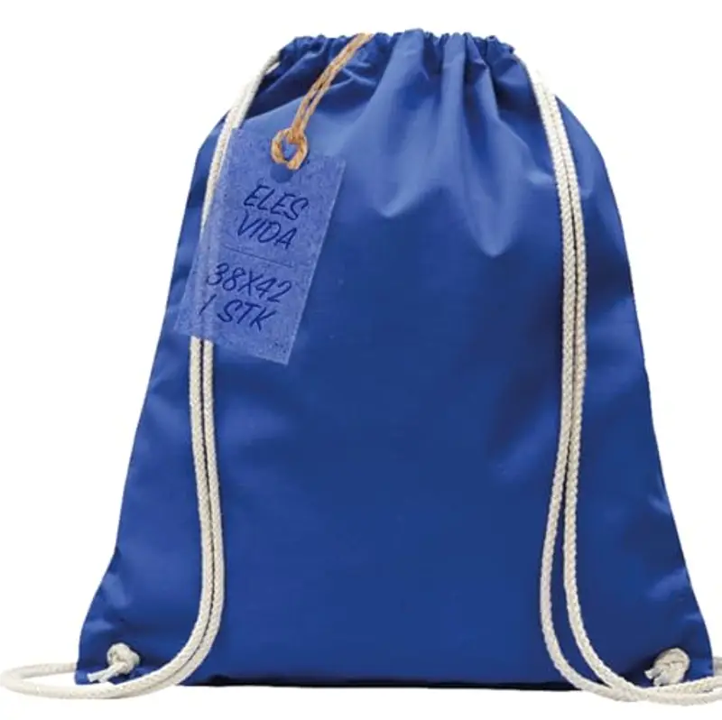 ELES VIDA Sacca in cotone da palestra, Zaino borsa in tessuto, borsa in cotone, borsa in juta Borsa in tessuto omologata OEKO-TEX® (blu reale, 38 x 42 cm) miniatura 2