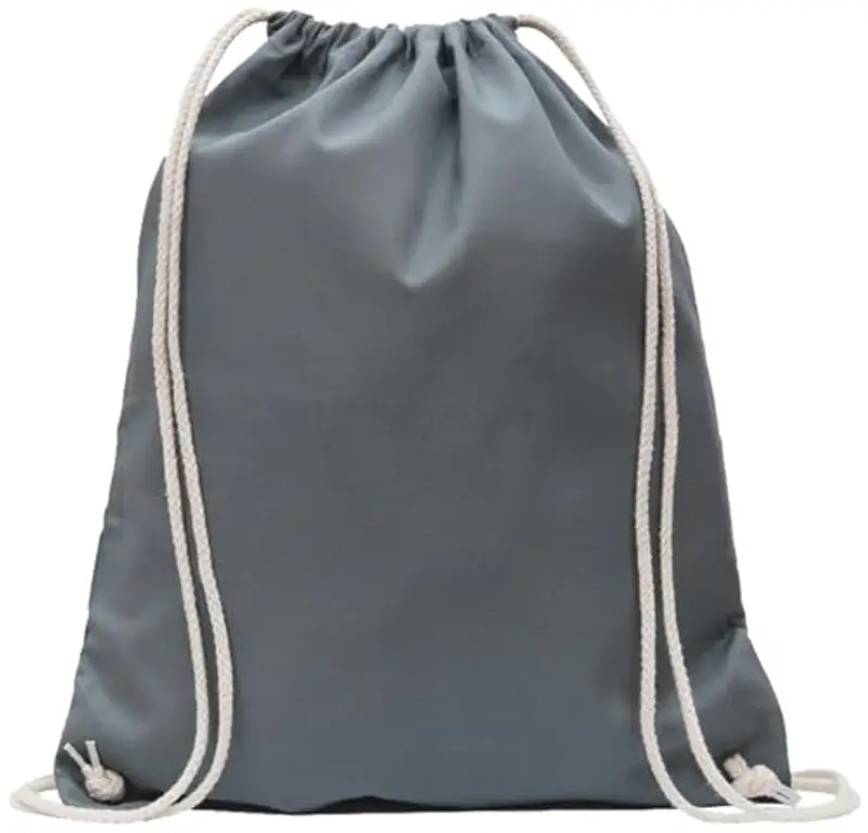 ELES VIDA Sacca in cotone da palestra, Zaino borsa in tessuto, borsa in cotone, borsa in juta Borsa in tessuto omologata OEKO-TEX® (grigio, 38 x 42 cm)