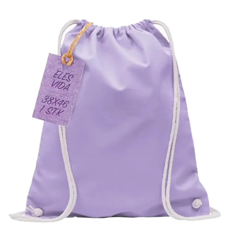 ELES VIDA Sacca in cotone da palestra, Zaino borsa in tessuto, borsa in cotone, borsa in juta Borsa in tessuto omologata OEKO-TEX® (salmone, 38 x 46 cm)