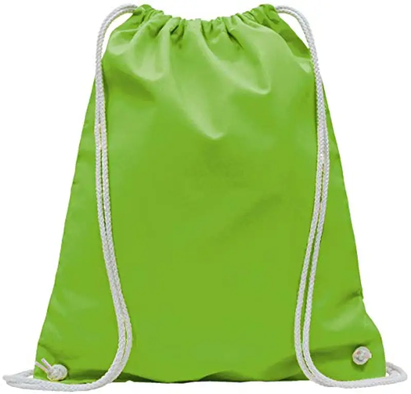 ELES VIDA Sacchetti in cotone, 10 pezzi, 38 x 42 cm, per lo sport, zaino in tessuto, sacchetti di cotone, sacchetti di iuta certificati Oeko-Tex®, sacchetti per la spesa, palestra, da dipingere, verde
