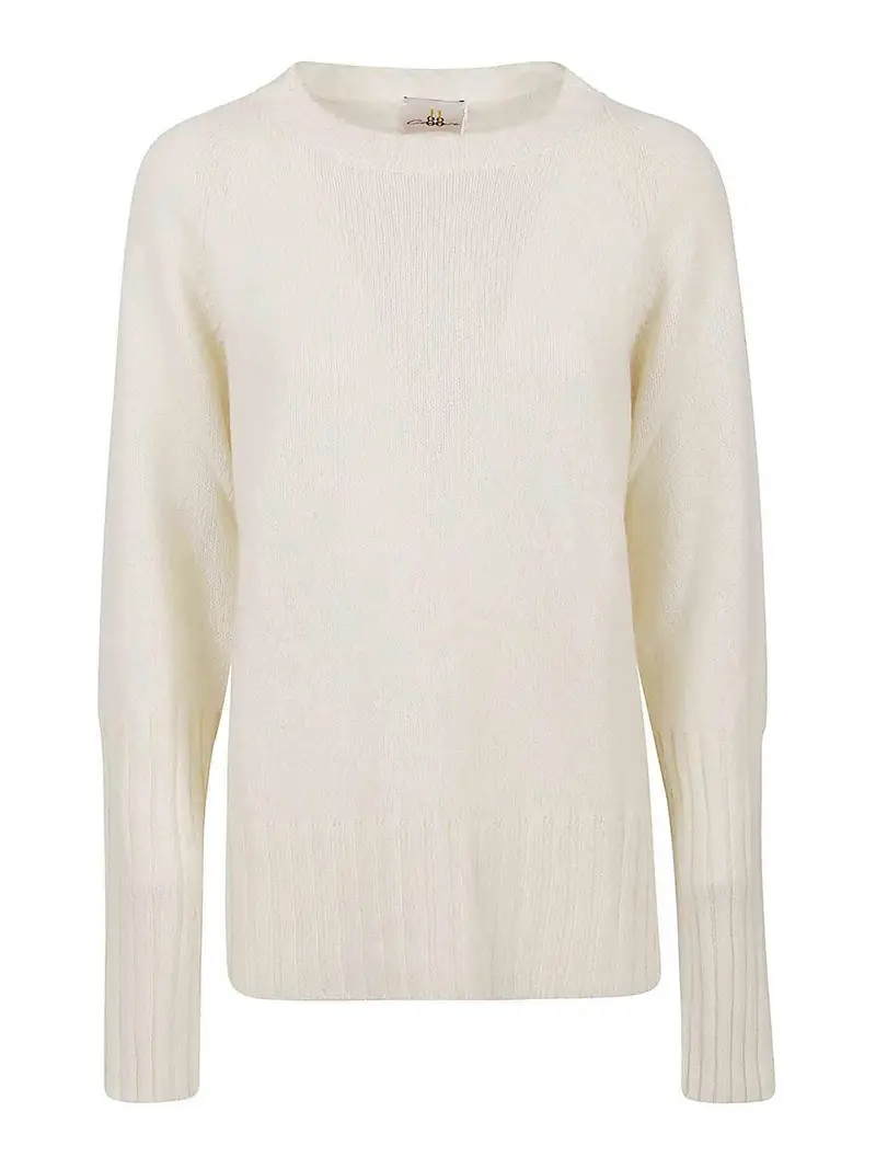 Maglione scollo a V Bianco