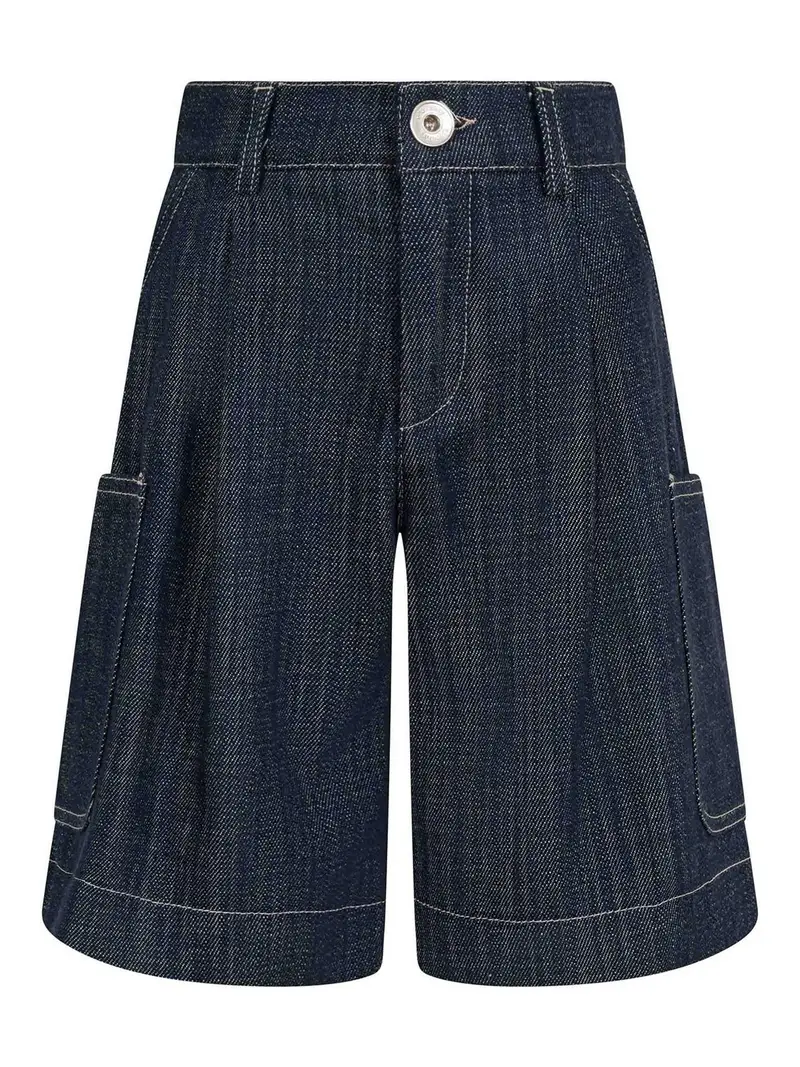 Bermuda Con Tasconi Blu