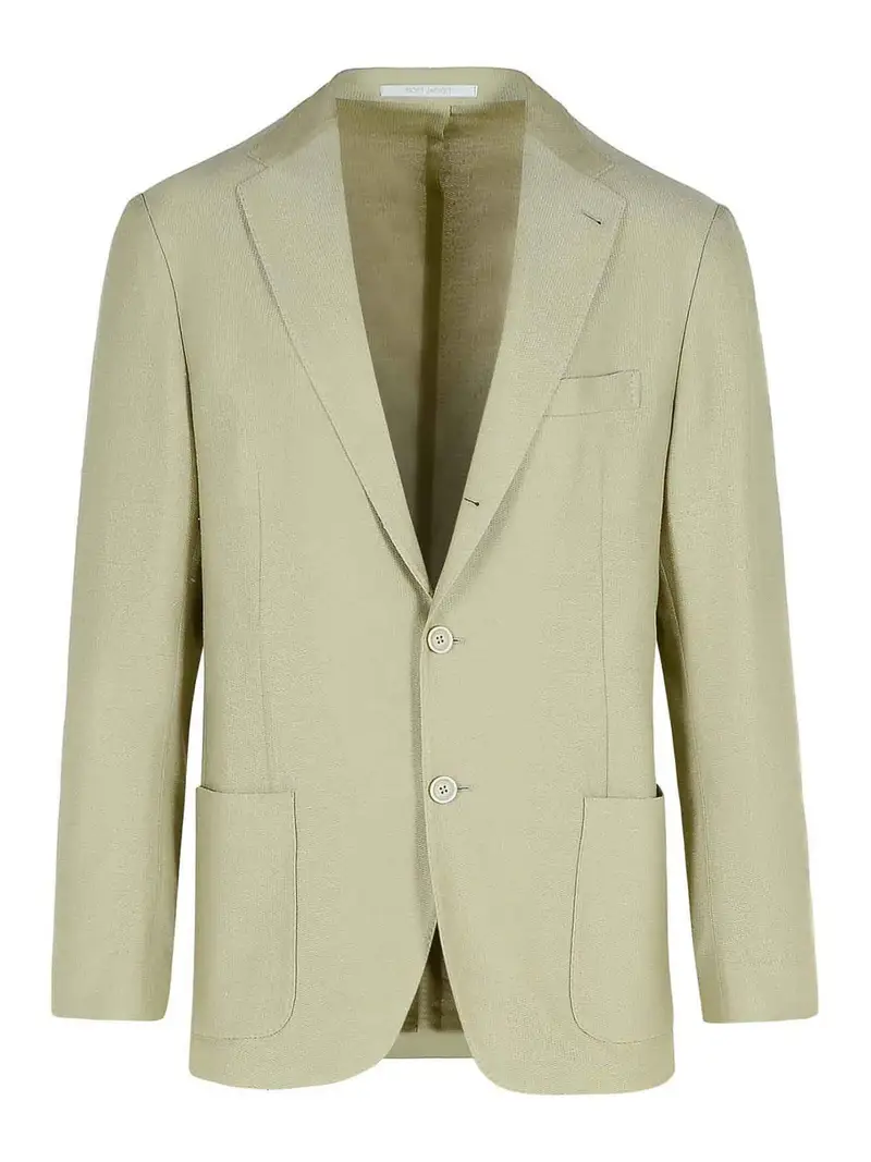 Blazer in misto cotone color crema Verde