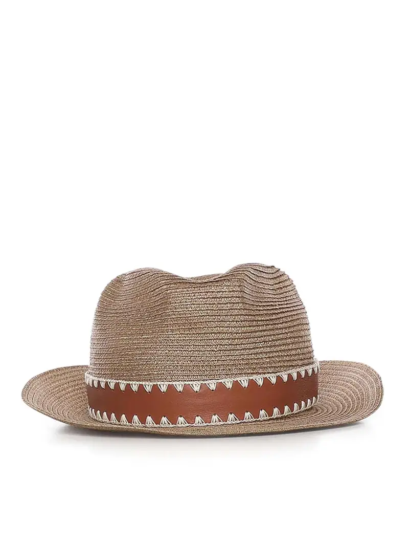 Cappello in abaca Beige