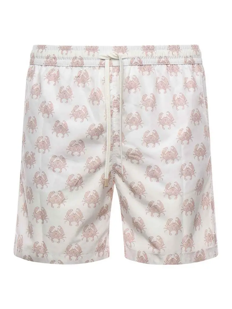 Costume da bagno in nylon stampato Bianco