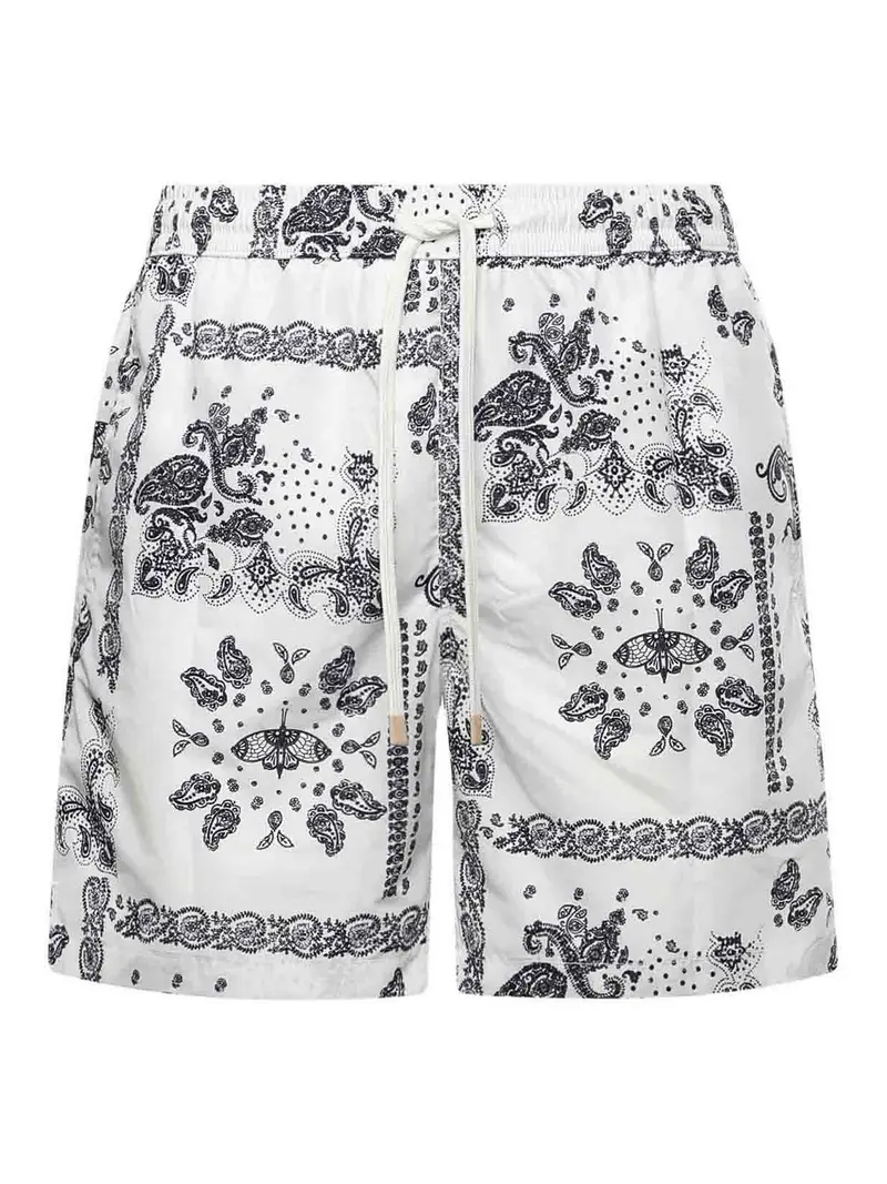 Costume da bagno in nylon stampato Blu