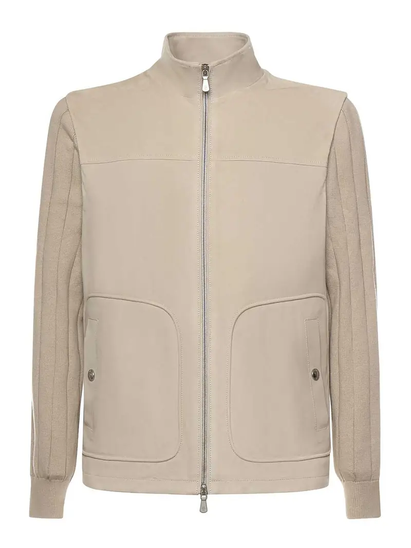 Giacca di pelle Beige