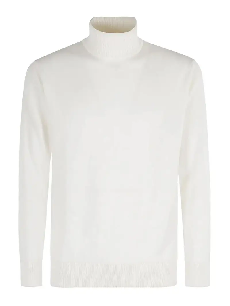 Maglione Collo Alto Bianco