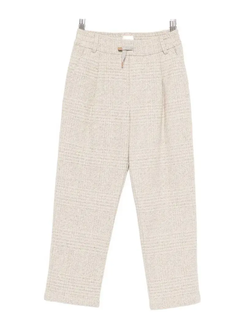 Pantaloni A Quadri Grigio