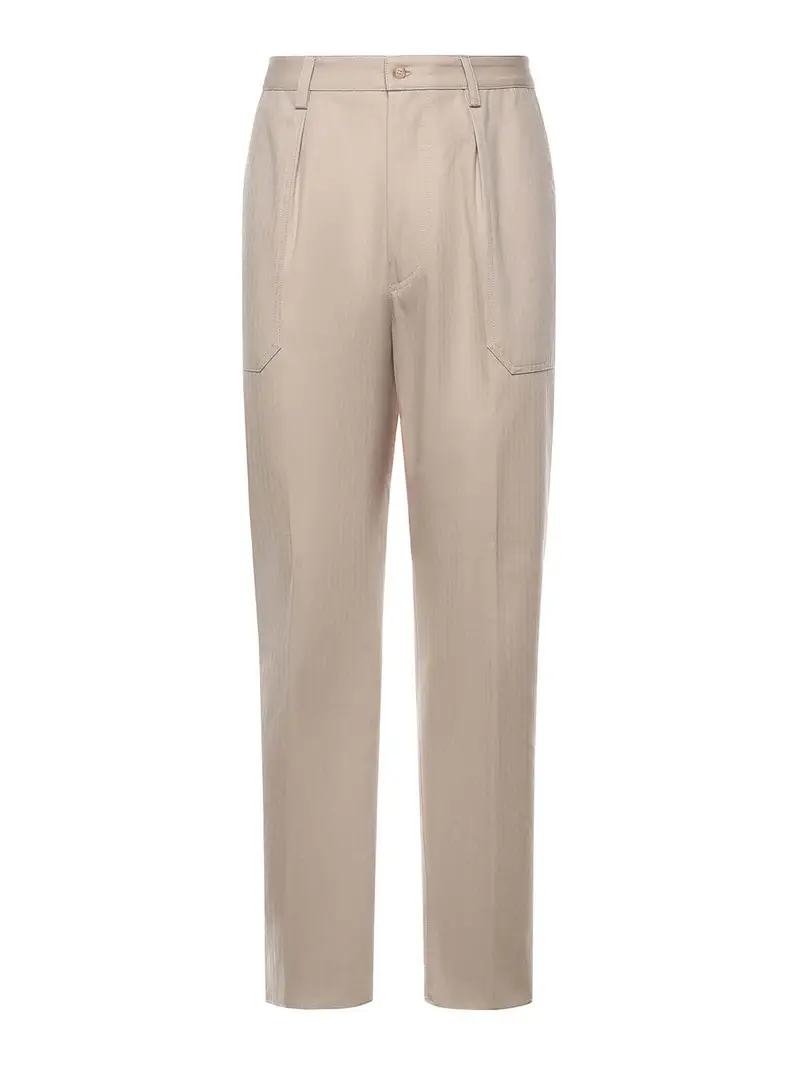 Pantaloni di cotone Beige