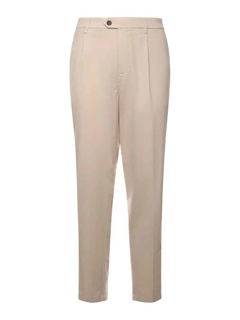 Pantaloni in misto cotone Beige