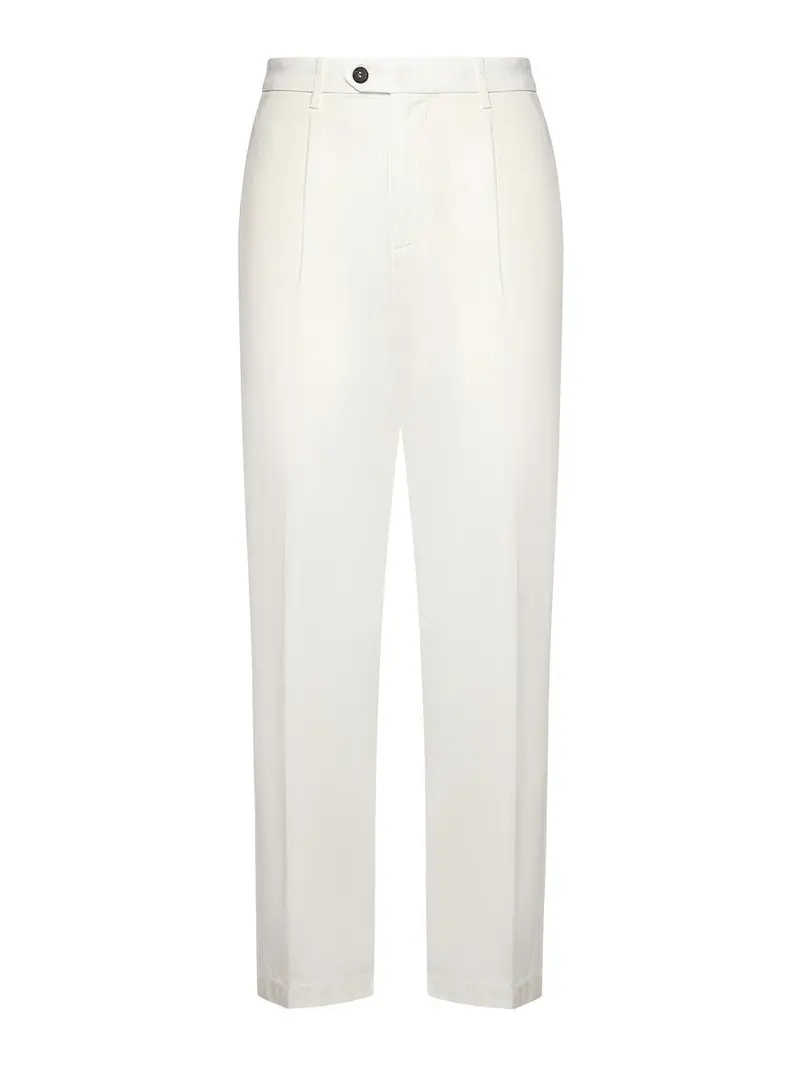 Pantaloni in misto cotone Bianco
