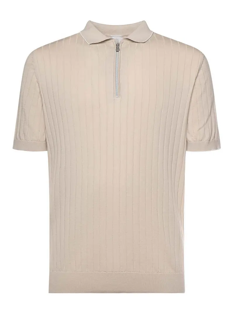 Polo in cotone Tortora