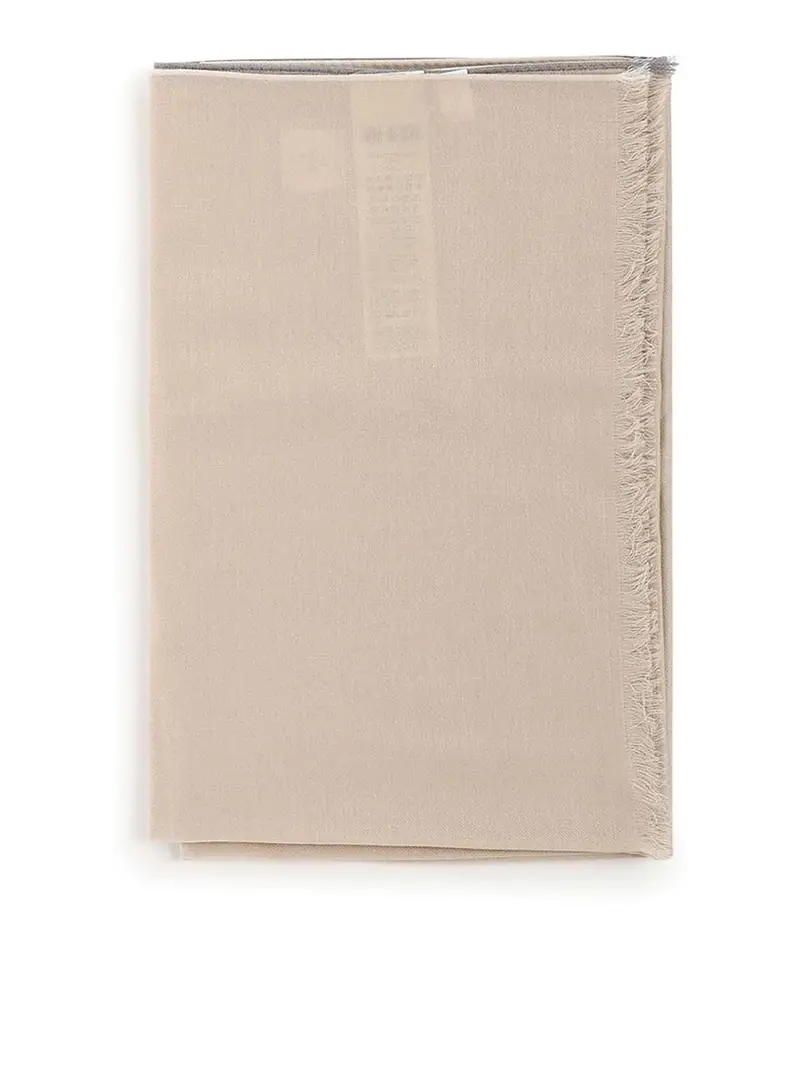 Sciarpa In Cashmere E Lana Beige