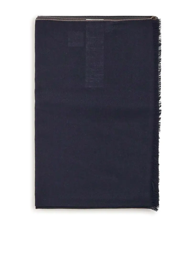Sciarpa In Cashmere E Lana Blu