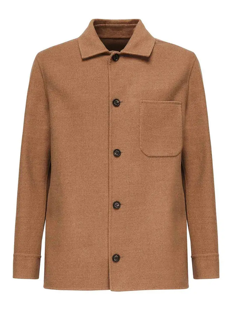 Sovracamicia in lana Beige