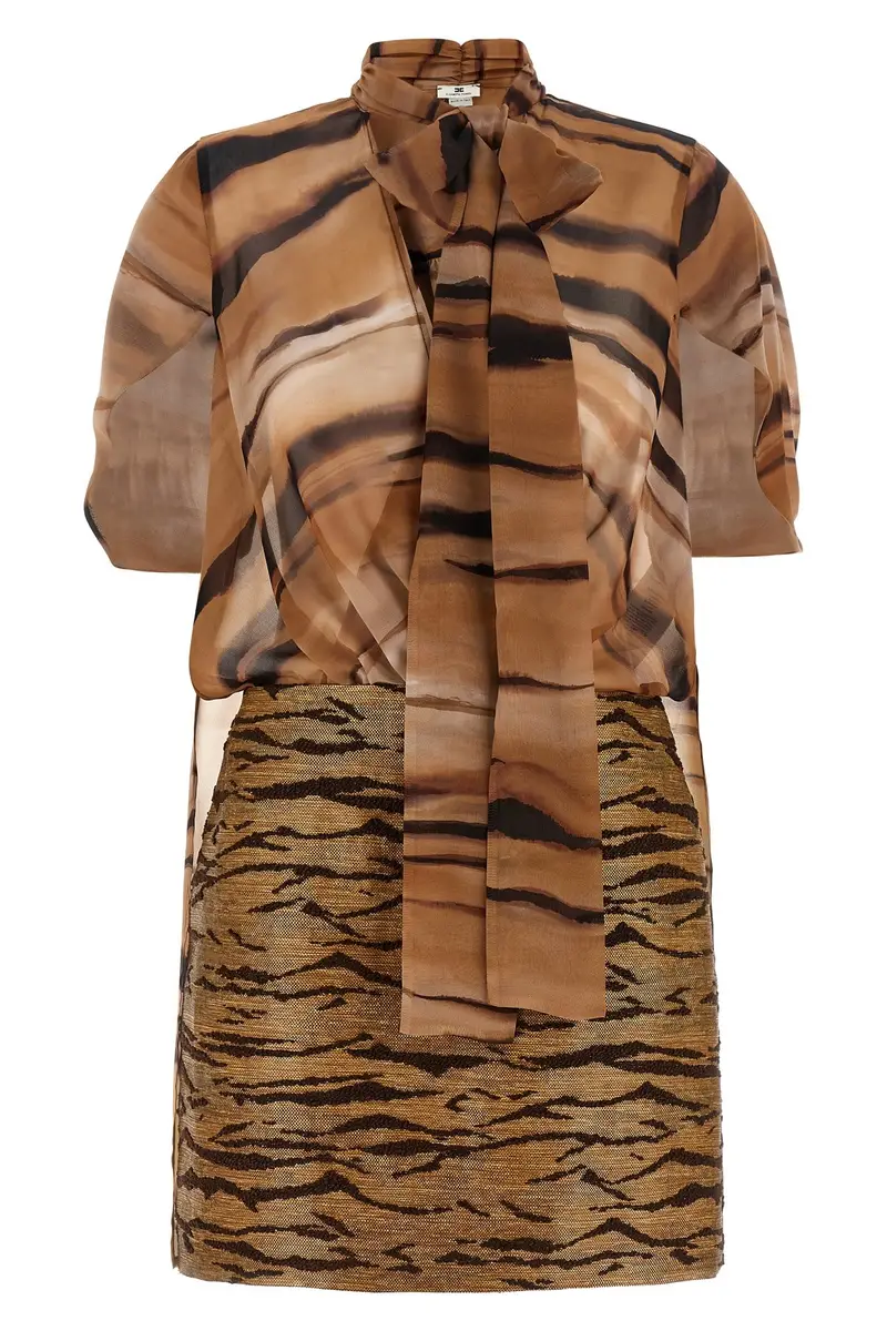 Abito Animalier Marrone