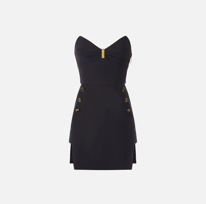 Abito bustier in crêpe leggero