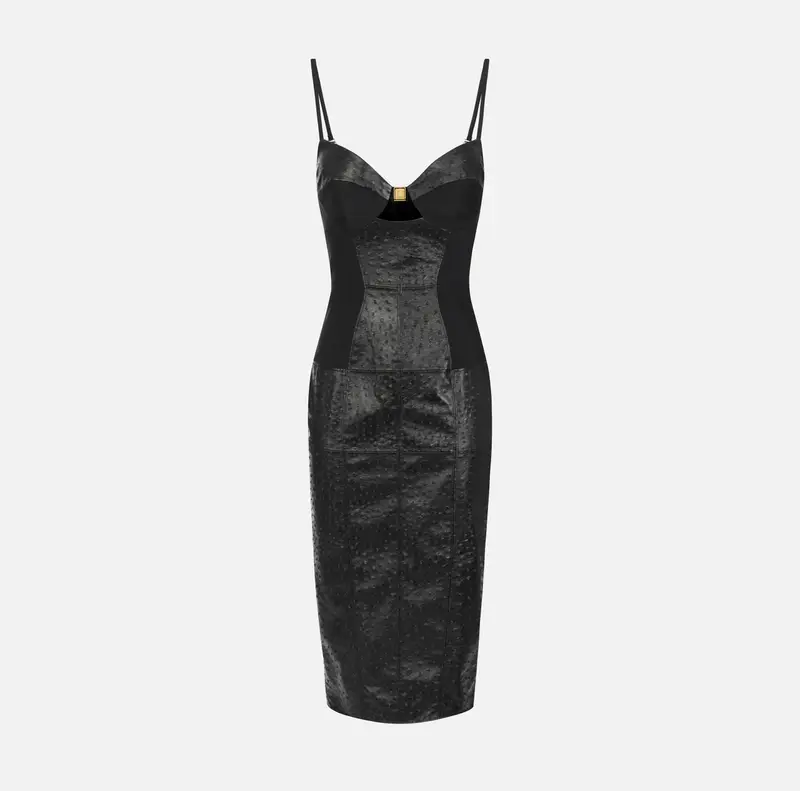 Abito con stampa struzzo