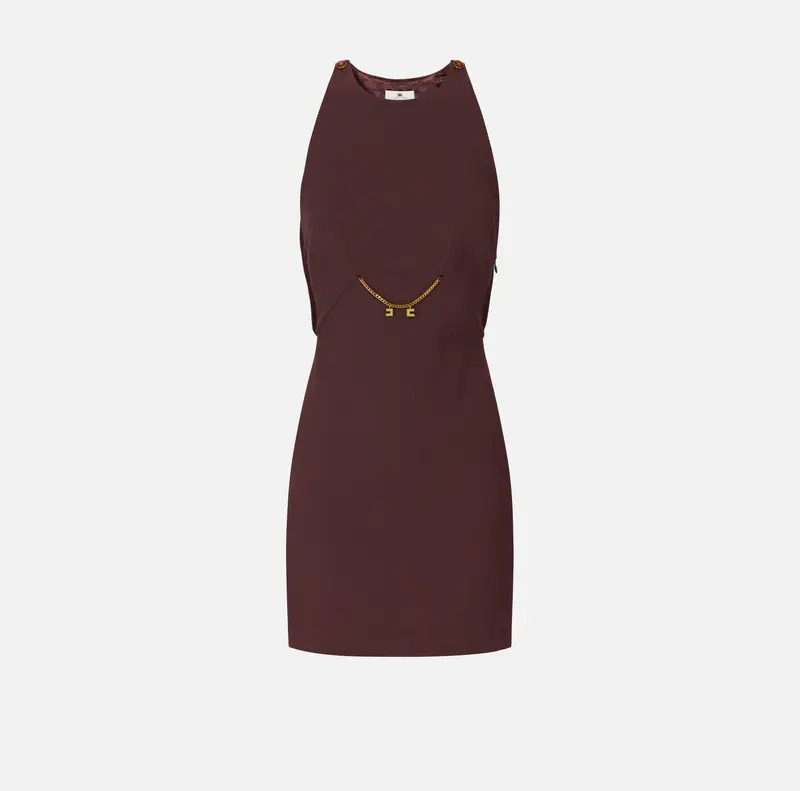 Abito in doppio crêpe e georgette