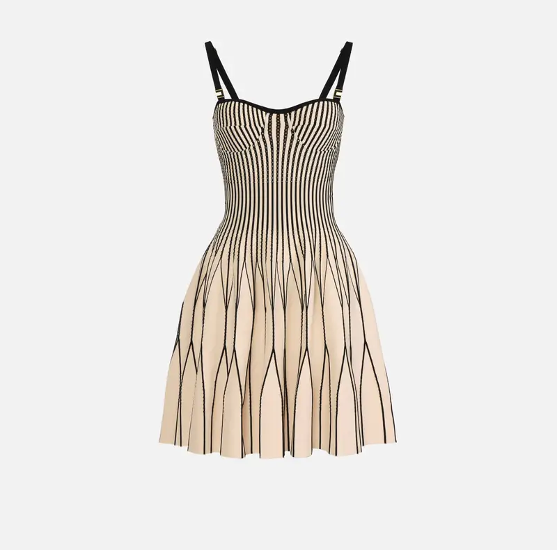 Abito in maglia bicolore