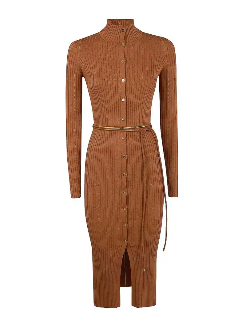 Abito in maglia Marrone