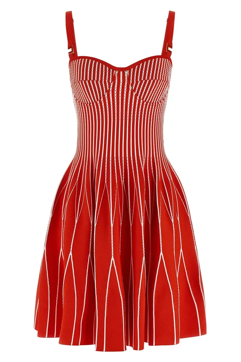 Abito In Maglia Rosso