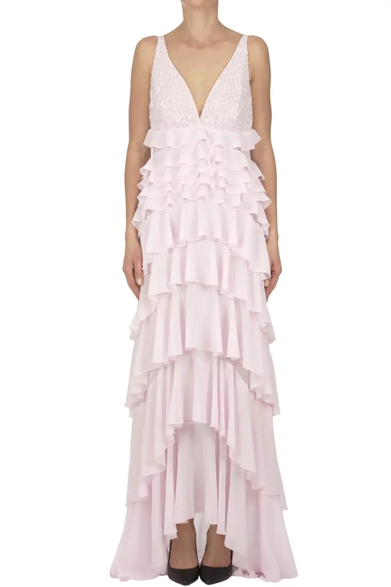 Abito lungo da cerimonia Rosa pallido