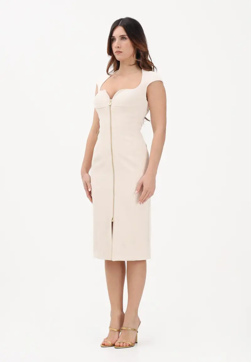 Abito midi a tubino burro da donna