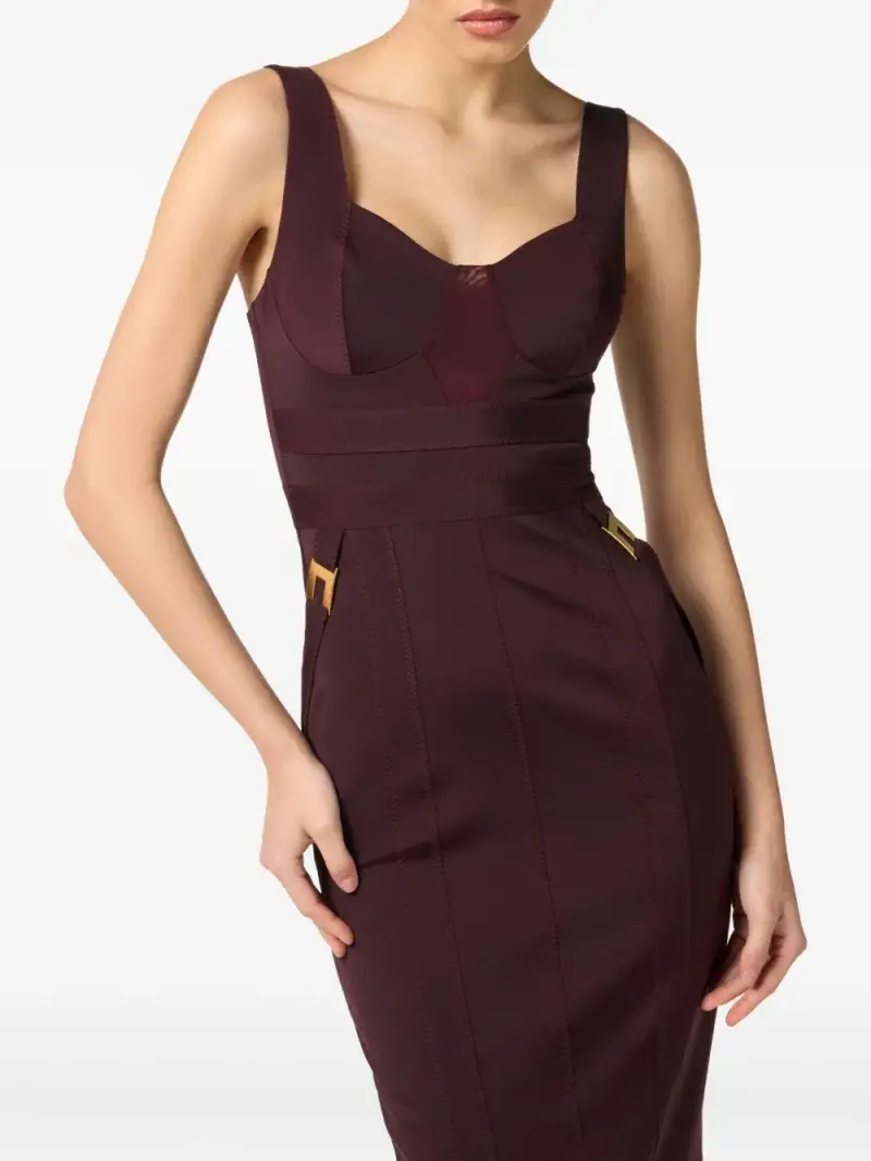 Abito Midi Senza Maniche Merlot miniatura 2