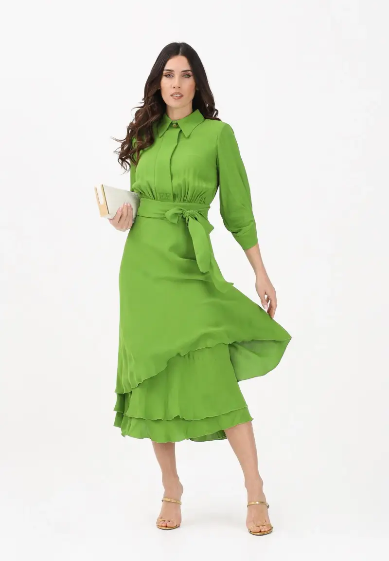 Abito midi verde da donna miniatura 2