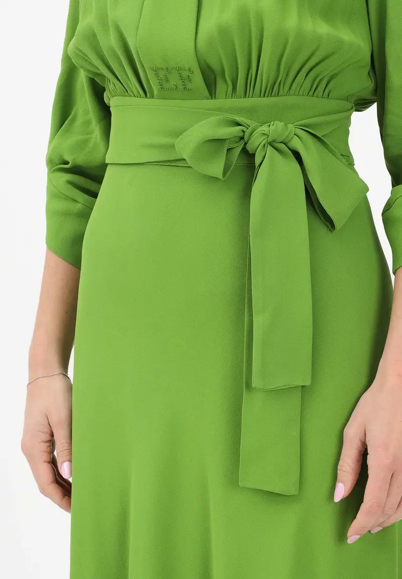 Abito midi verde da donna miniatura 3