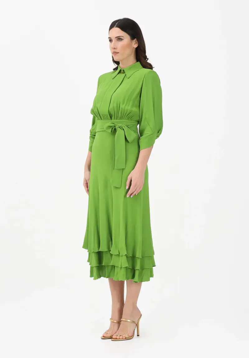 Abito midi verde da donna