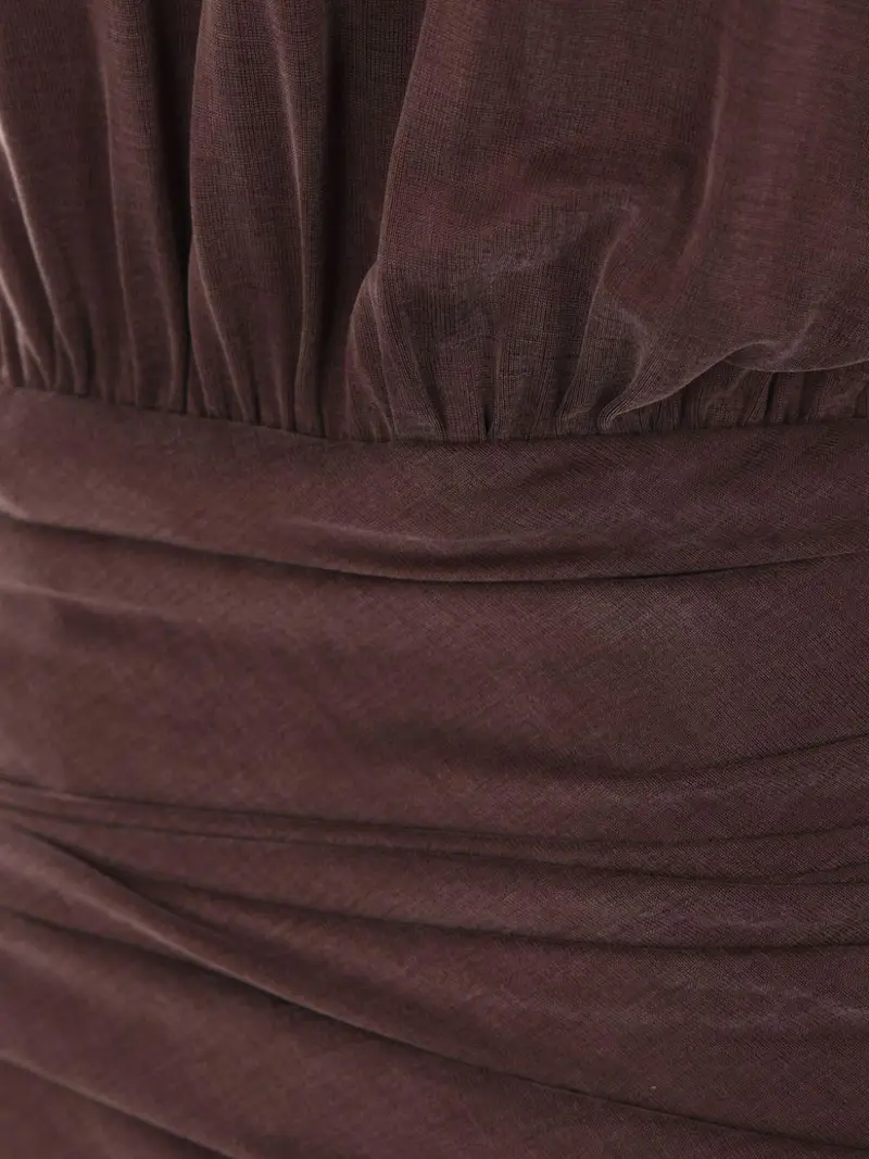 Abito Red Carpet in jersey con scollo sulla schiena cacao miniatura 3