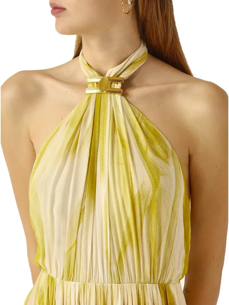 Abito Red Carpet in viscosa con stampa tulle Curry miniatura 2