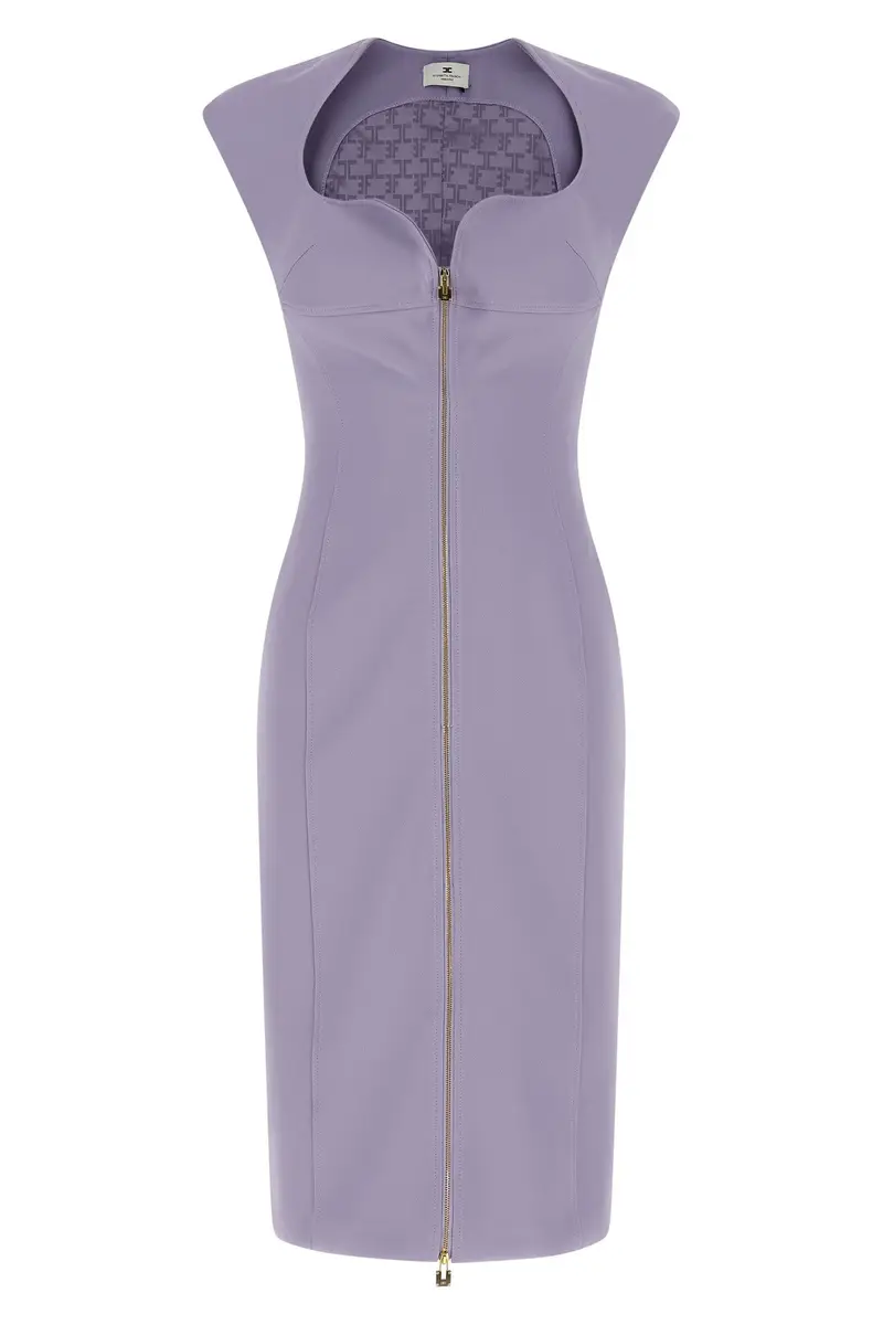 Abito Scollo A Cuore Viola